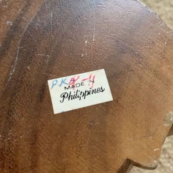 Vintage Monkey Pod Wood Head Mug Philippines Mid Century Modern - Picture 6 of 6